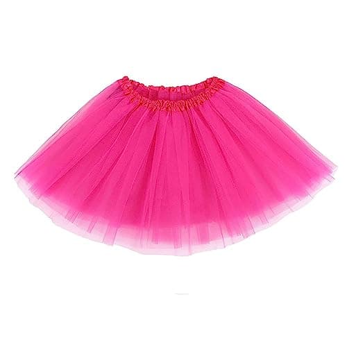 XINXIYAN Pink Tutu Skirts for Women Halloween Costume Adult Party Favor Dance Tulle Skirts