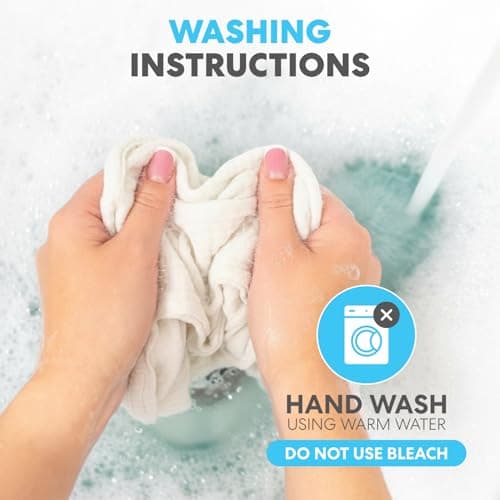 Simpli-Magic Cotton Shop Towels 14"x12" (145 Pack) – Reusable Cleaning Shop Rags for Automobiles, Industries, Garage and Homes (White) — view 5
