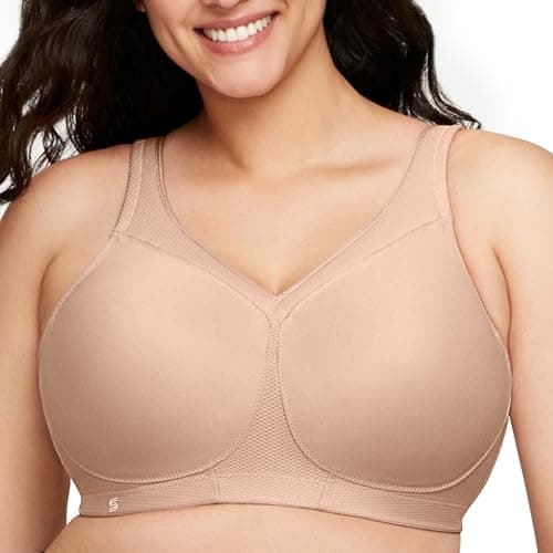 Glamorise Women's Full Figure Sports Bra, Cafe, 40 G Brown