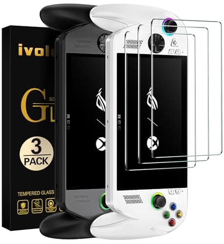 ivoler 3-Pack Screen Protector for ASUS ROG Xbox Ally X/ROG Xbox Ally Handheld 2025, Tempered Glass, 7 inch Full Coverage, Transparent Ultra HD, Anti-Scratch, Anti-Fingerprint