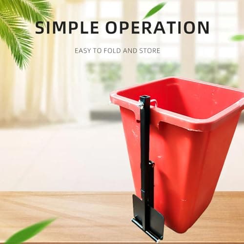 Touchless Manual Trash Compactor - Trash Can Compactor for Kitchen, Iron Trash Bin Compactor for Outdoor, Garbage Compactor for 60-100l Wheelie Bins (1)