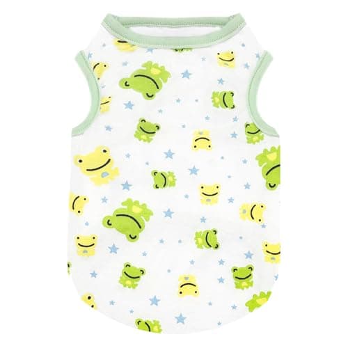 PETCARE Cartoon Dog Shirts for Small Dogs Cute Dog Clothes Green Frog Tshirt Soft Cotton Puppy Pajamas Breathable Sleeveless Pet Tank Top Spring Summer Dogs Clothes for Chihuahua Yorkie Shih Tzu — view 8