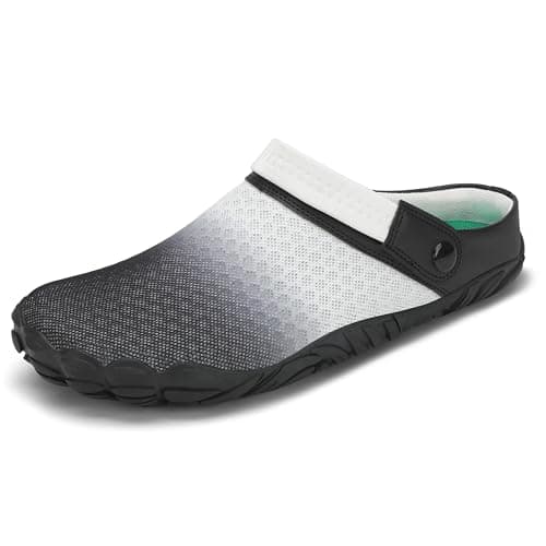 Mishansha Mens Clogs Women Barefoot Shoes Lightweight Breathable Sneakers Slip on Sandals Garden Mesh Water Shoes White Size 12