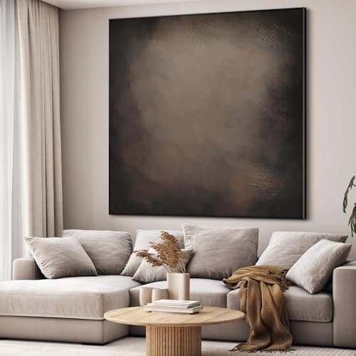 46"x46" XL Framed Wall Art Dark Rustic Grunge Abstract Industrial (Frame Assembly Required) — view 3