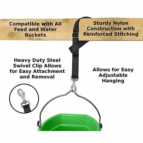 Horse Bucket Strap Hangers,Horse Suppliers Adjustable Nylon Straps up to 700 lbs for Hay Nets, Water Buckets,Hanging-Pratical and Easy Use(4 Pack) — view 2