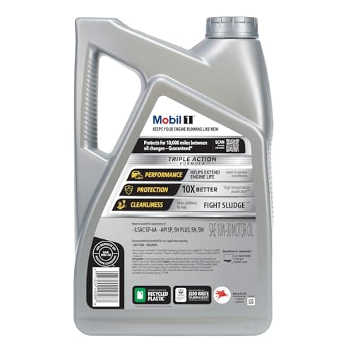 Mobil 1 Advanced Full Synthetic Motor Oil 10W-30, 5 Quart — view 2