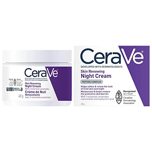 CeraVe Night Cream for Face, Skin Renewing Moisturizer for Men & Women With Hyaluronic Acid, Niacinamide, Bio Peptides & Ceramides. Fragrance Free, Non-comedogenic, Suitable for Sensitive Skin — view 8