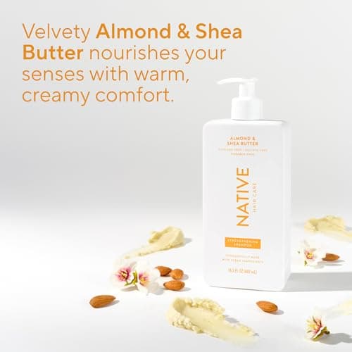 Native Shampoo and Conditioner Contain Naturally Derived Ingredients| All Hair Type Color & Treated, Fine to Dry Damaged, Sulfate & Dye Free - Almond & Shea Butter, 16.5 fl oz each (2 pack) — view 8