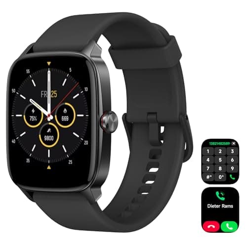 YMZ Smart Watch for Men Women, IP68 Waterproof, Bluetooth Calling, Fitness Tracker, Sleep Monitoring