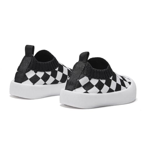 LIZISHU Baby Shoes Toddler Boy Girl Knitting Elastic Sock Shoes Non-Skid Indoor Infant Walking Shoes Breathable Outdoor Slip on Sneakers Black-17 12-18 Months — view 5