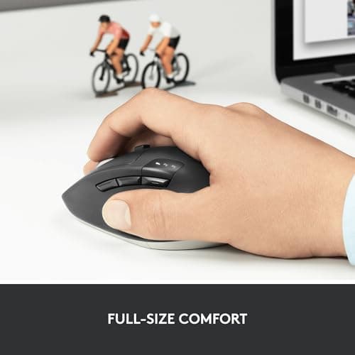 Logitech M720 Triathlon Multi-Device Wireless Mouse, Bluetooth, USB Unifying Receiver, 1000 DPI, 6 Programmable Buttons, 2-Year Battery, Compatible with Laptop, PC, Mac, iPadOS - Black — view 6