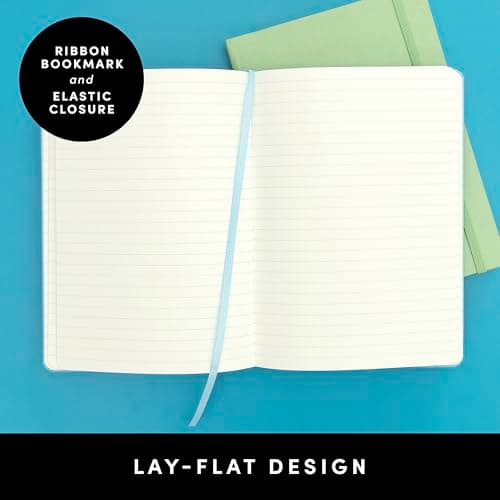 PAPERAGE Lined Journal Notebook, (Black), 160 Pages, Medium 5.6 in x 8 in - 100 GSM Thick Paper – Hardcover Journaling Notebook for Work, School & Note Taking — view 2