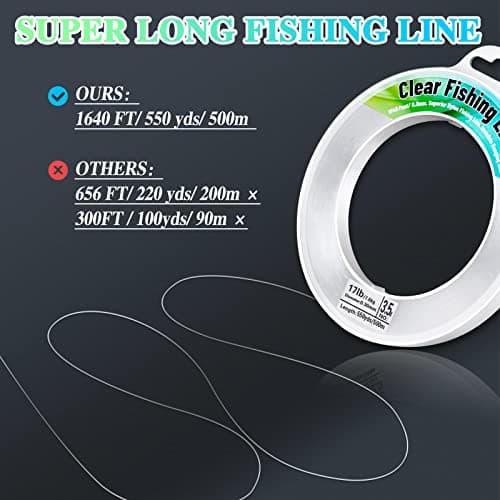 Fishing Wire, Mckanti Fishing line Clear Nylon String 1640 FT Invisible Hanging Beading Wire Strong Abrasion Resistant monofilament Fishing Line for Balloon Garland Hanging Crafts Decorations — view 5