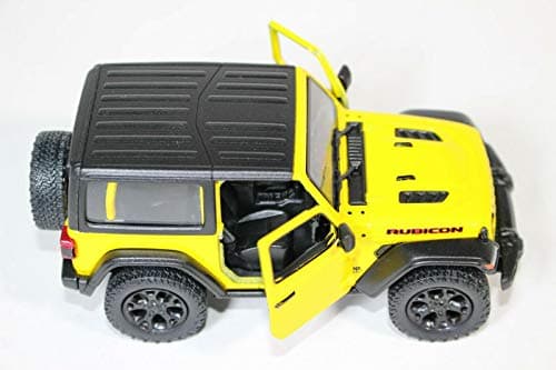 KiNSMART - Jeep Wrangler Rubicon Off Road 4x4 5 inch 1:34 Scale Die Cast Model Replica Toy Car (Yellow Hardtop) — view 7