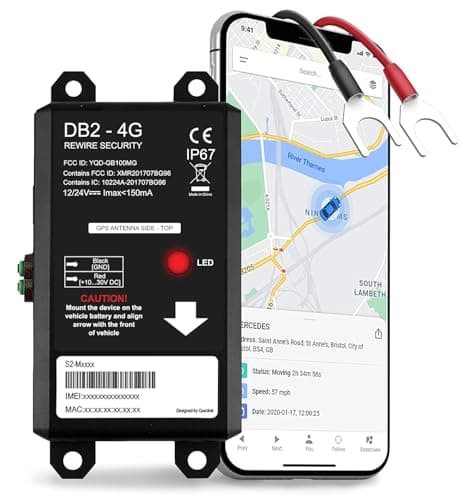 GPS Tracker for Vehicles - DB2 Hard-Wired Tracking Device, Optimal for Personal and Business Use, 24/7 Real-Time Location Monitoring for Car, Truck, Van US and Worldwide
