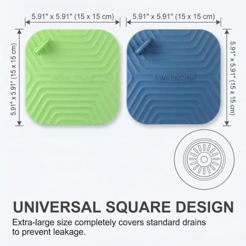 3 Pack 5.9 x 5.9 Bathtub Drain Stopper Covers for Tub, Sink & Shower — view 2