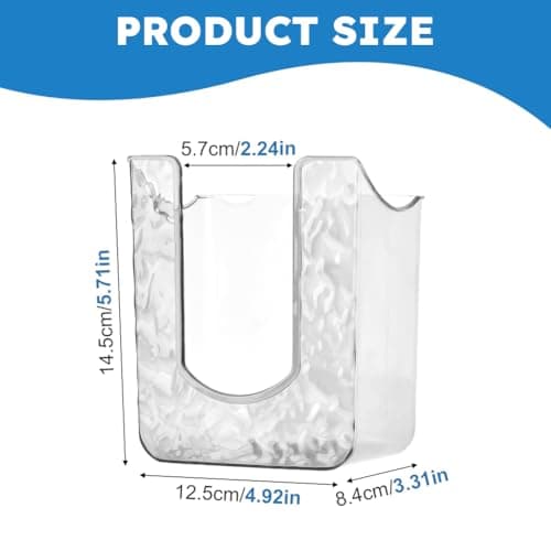 CALIDAKA Wall Mounted Wipes Dispenser 2 Pack Adhesive Tissue Box Holder