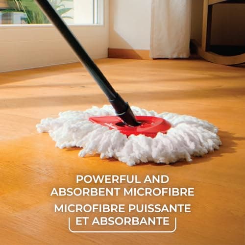 Vileda EasyWring Mop Head Refill (Pack of 1) | Machine Washable & Reusable Mop Refills | Spin Mop Replacement Head | Safe and Effective on All Floor Types | Use for Mopping or Dusting — view 3