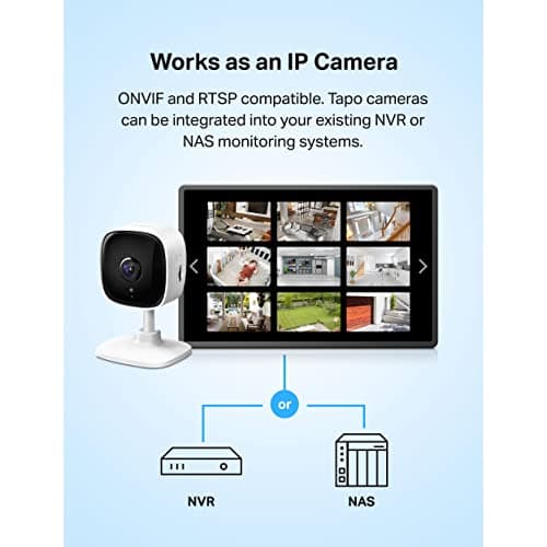 TP-Link Tapo 1080P Indoor Security Camera for Baby Monitor, Dog Camera w/Motion Detection, 2-Way Audio Siren, Night Vision, Cloud & SD Card Storage, Works w/Alexa & Google Home (Tapo C100) — view 5