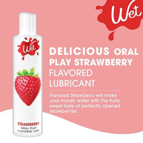 New Wet Flavored Strawberry Lube, Premium Personal Lubricant, 3 Ounce, for Men, Women and Couples, Paraben Free, Gluten Free, Stain Free, Sugar Free, Hypoallergenic… — view 2