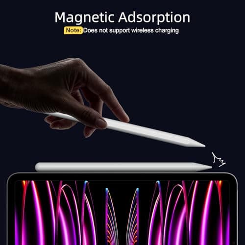 JAMJAKE Stylus Pen for iPad 6th-11th Generation-2X Fast Charge Active Pencil Compatible with 2018-2026 Apple iPad Pro 11"/12.9"/M4, iPad Air 3/4/5/M2/M3/M4,iPad mini 5/6/7 Gen-White — view 4