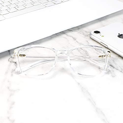 LifeArt Blue Light Blocking Glasses, Anti Eyestrain, Computer Reading Glasses for Women/Men, Anti Glare (Clear, +0.25 Magnification) — view 4