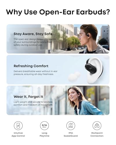 soundcore by Anker V20i Open-Ear Headphones, Adjustable Ear Hooks — view 6