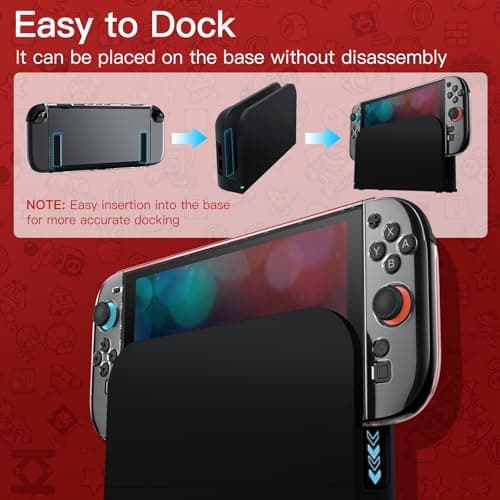 JETech Clear Dockable Case for Nintendo Switch 2 (2025) 7.9 Inch, Soft TPU Grip Cover for Joy-Con Detachable, Slim Carrying Protective PC Back Shell, Anti-Scratch — view 3