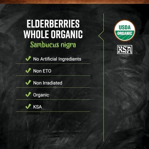 Elder Berries Whole Organic - 1 lb,(Frontier)