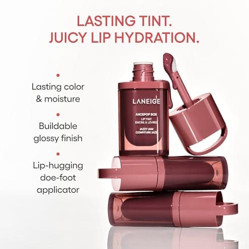 LANEIGE JuicePop Box Lip Tint: 12‑HR Hydrating Lightweight Stain with Buildable Juicy Color & Nourishing Shine, a K‑Beauty Lip Essential for Long‑Lasting Comfort, Pop-Star Peach — view 2