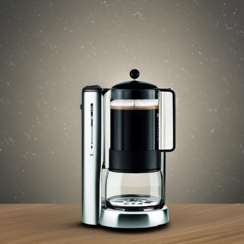 Bodum 51oz Brazil French Press Coffee Maker, High-Heat Borosilicate Glass, Black - Made in Portugal — view 3
