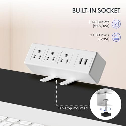 FLEXISPOT EN2 Whole-Piece Standing Desk with Clamp Power Strip, 48 x 24'' Electric Stand Up Height Adjustable Desk with Cable Management (Gray Frame + 48" White Desktop, 2 Packages) — view 3