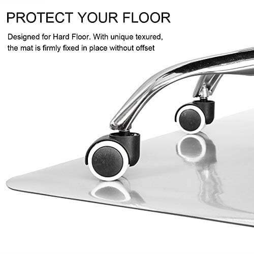 Kuyal Clear Chair mat for Hard Floors 36 x 48 inches Transparent Floor Mats Wood/Tile Protection Mat for Office & Home (36" X 48" Rectangle) — view 2