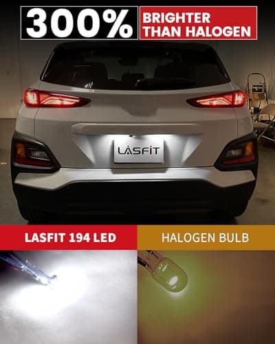 LASFIT 194 LED Bulb for License Plate Bulb White Bright,T10 168 LED Bulbs Canbus Error Free, 400LM 6000K 192 2825 W5W for Dome Map Trunk Cargo Lights (2-Pack)
