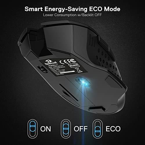 Redragon M656 Gainer Wireless Gaming Mouse, 4000 DPI 2.4Ghz Wireless Mouse w/ 5 DPI Levels, 7 Macro Buttons, Red LED Backlit & Pro Software/Drive Supported, for PC/Mac/Laptop — view 5