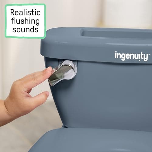 Ingenuity My Size Potty Pro in Blue, Infant Potty Training Toilet, Lifelike Flushing Sound, for Ages 18 Months, Up to 50 Pounds — view 4
