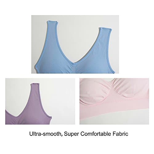 Lemef 3-Pack Seamless Sports Bra Wirefree Yoga Bra with Removable Pads for Women — view 5