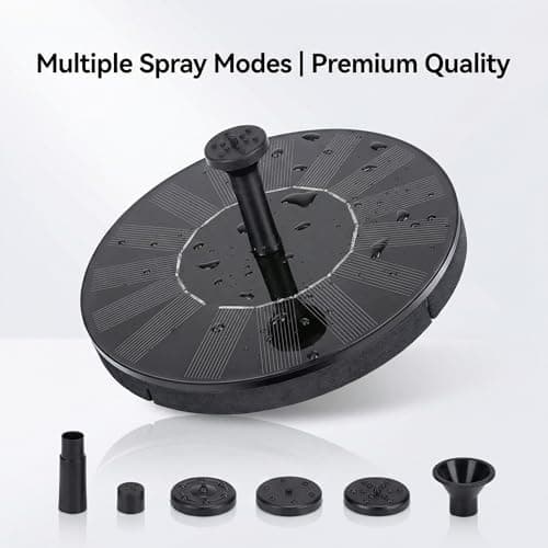 Solar Fountain for Bird Bath, 13cm Floating Solar Bird Bath Fountain Small Sprinkler Outdoor Decor Mini Birdbath Water Pump for Outside Garden Fish Tank Backyard Pool and Patio Decoration — view 2