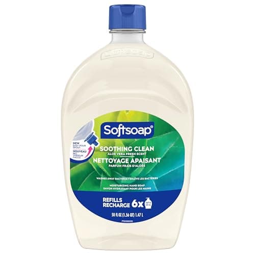 Softsoap Antibacterial Liquid Hand Soap Refill - Clean Aloe Vera 1.47 Liters - Moisturizing Hand Wash, Savon a Main, Dermatologically Tested, for Soft Smooth Skin