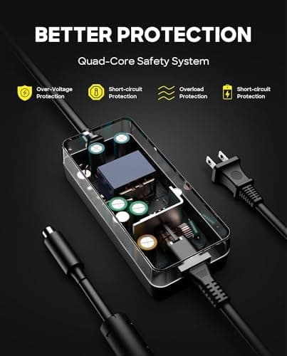 Original 42V 1.7A Replacement Battery Charger for Segway Ninebot, Compatible with G30LP ES2 ES4 F2 F2Plus F2Pro E2Pro F30 F40 E22 E25 - Universal Power Adapter for Xiaomi M365 Bird Lime — view 3