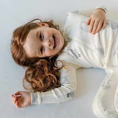 ZIPPYJAMZ Baby Sleepers, Organic GOTS Cotton Footed Pajamas, Inseam Zipper for Quicker and Easier Diaper Changes - Count Me to Sleep (0-3 Months) — view 3
