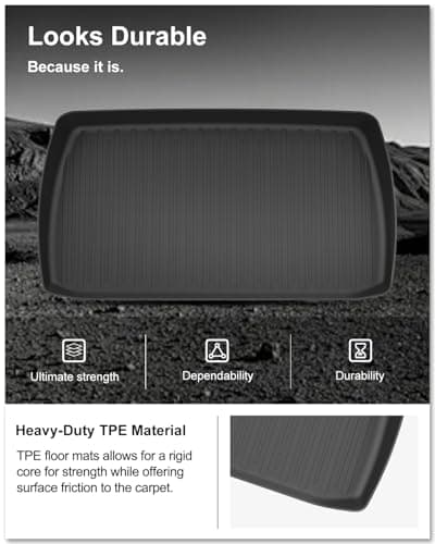 KIWI MASTER Cargo Mat for 2018-2026 Honda Odyssey, Custom Fit All Weather Rear Cargo Liner, Heavy Duty TPE Tray Trunk Mat, Black — view 4