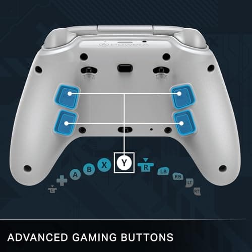 PowerA OPS v1 Wireless Controller for Cloud Gaming Fortnite EditionPC Gaming Controller, Wireless, Wired, Bluetooth, Rechargeable, gamepad, Fortnite, Mappable Buttons, Hall Effect Thumbsticks, Turbo Button, Trigger locks, Windows 10/11, 2-year limited warranty — view 4
