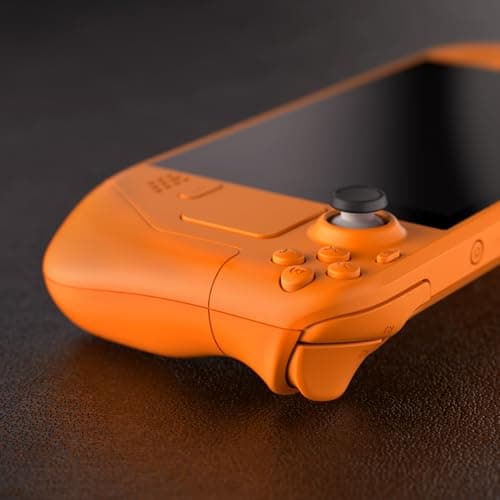 eXtremeRate Orange Custom Faceplate Back Plate Shell for Steam Deck, Handheld Console Replacement Housing Case, DIY Full Set Shell with Buttons for Steam Deck LCD Console - Console Without — view 4