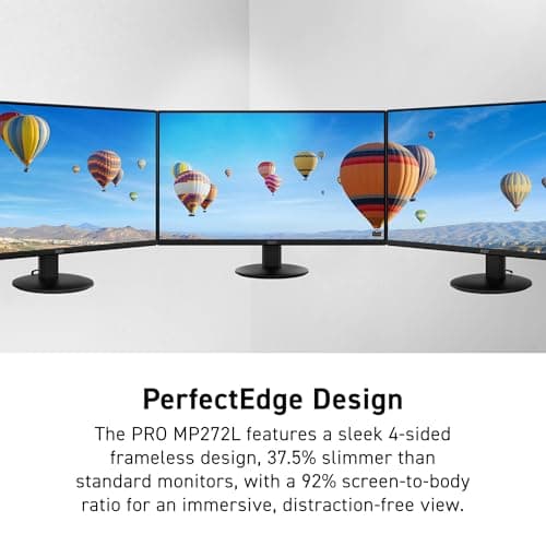 msi PRO MP272LE 27-inch IPS 1920 x 1080 (FHD) Computer Office Monitor, 100Hz, Adaptive Sync, HDMI, DisplayPort, Tilt, 4-Side Slim Bezel 1ms, Black — view 3