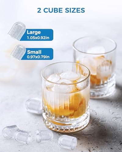 COWSAR Ice Maker Countertop, Portable Ice Machine with Self-Cleaning, 26.5 lbs/24Hrs, 8 Ice Cubes in 6 Mins, Ice Basket and Scoop, Ideal for Home, Kitchen, Bar, Camping — view 3
