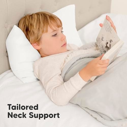 Toddler Pillow with Pillowcase, 13x18 My Little Dreamy Pillow (Soft White) — view 4