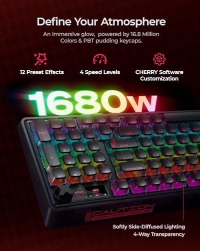 wegear PIXIU 98 8KHz Esports Gaming Mechanical Keyboard, 8000Hz Polling, Cherry MX2A Red Switches, Tri-Mode Bluetooth/2.4G/USB-C Wired, Hot-Swap Gasket Custom Keyboard with Knob, — view 5