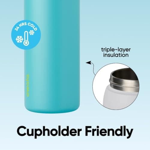 Owala FreeSip Insulated Stainless Steel Water Bottle with Straw, BPA-Free Sports Water Bottle, Great for Travel, 32 Oz, Summer Sweetness — view 3