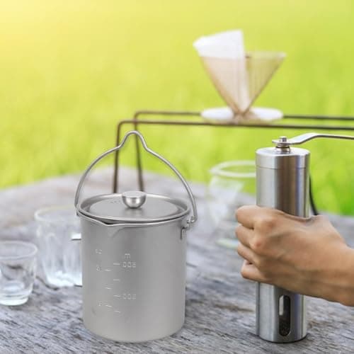 QINKYH Functional Metal French Presses Coffee Maker Portable 3 Layer Filter Systems For Outdoors Camping And Travels — view 8